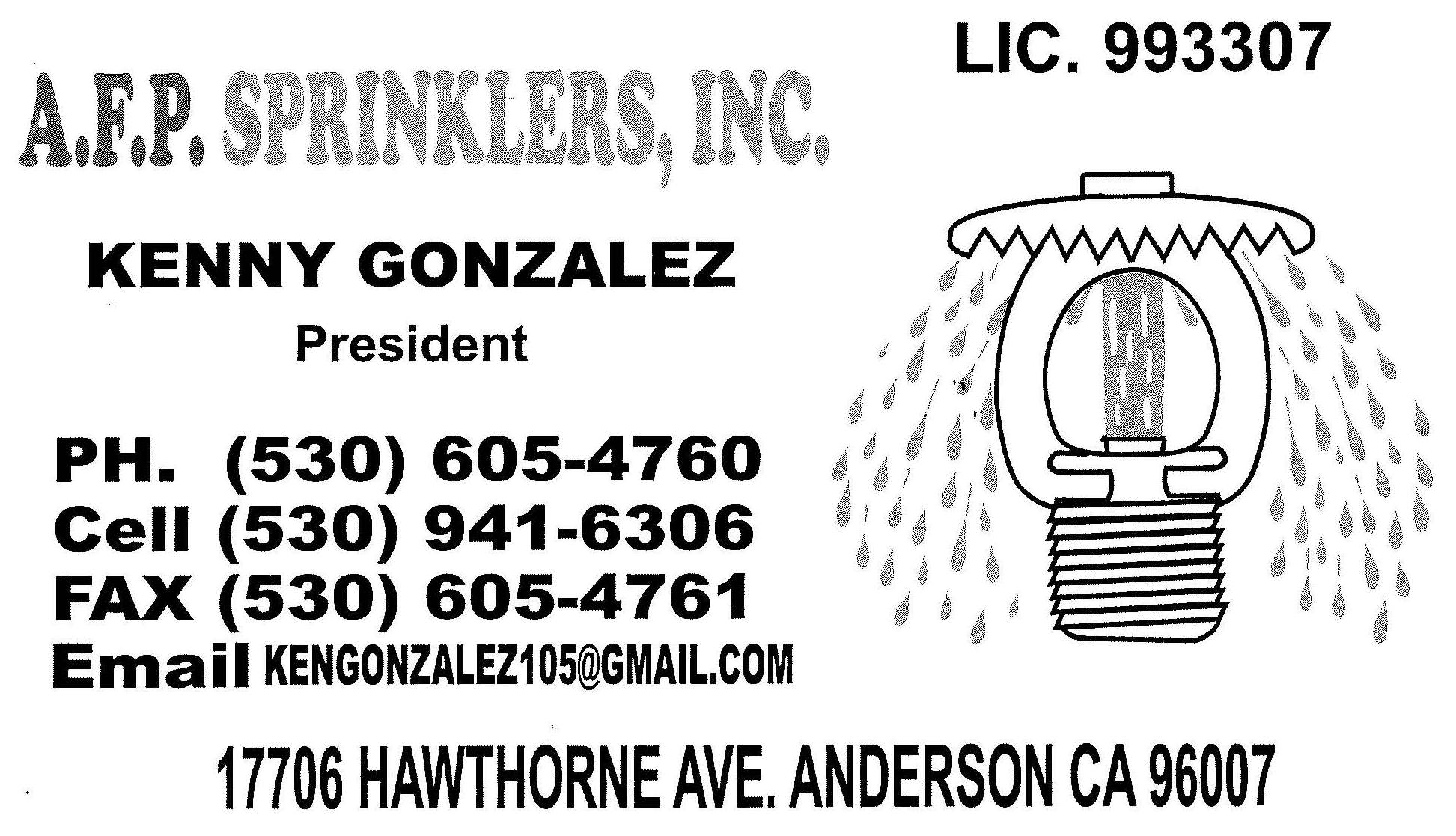 A.F.P. Sprinklers, Inc.