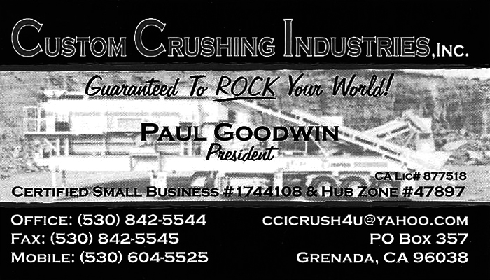 Custom Crushing Industries Inc.