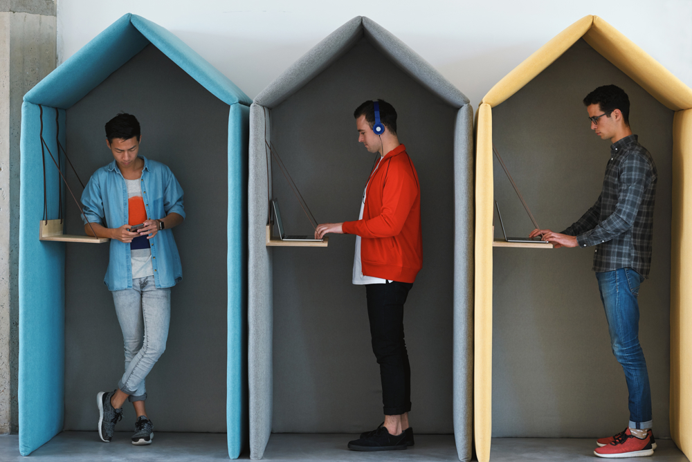 Connection pods in main hall